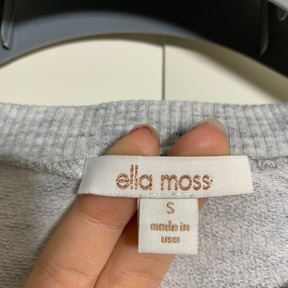 Ella Moss gray bell ruffle sleeve pullover top - Picture 2 of 6